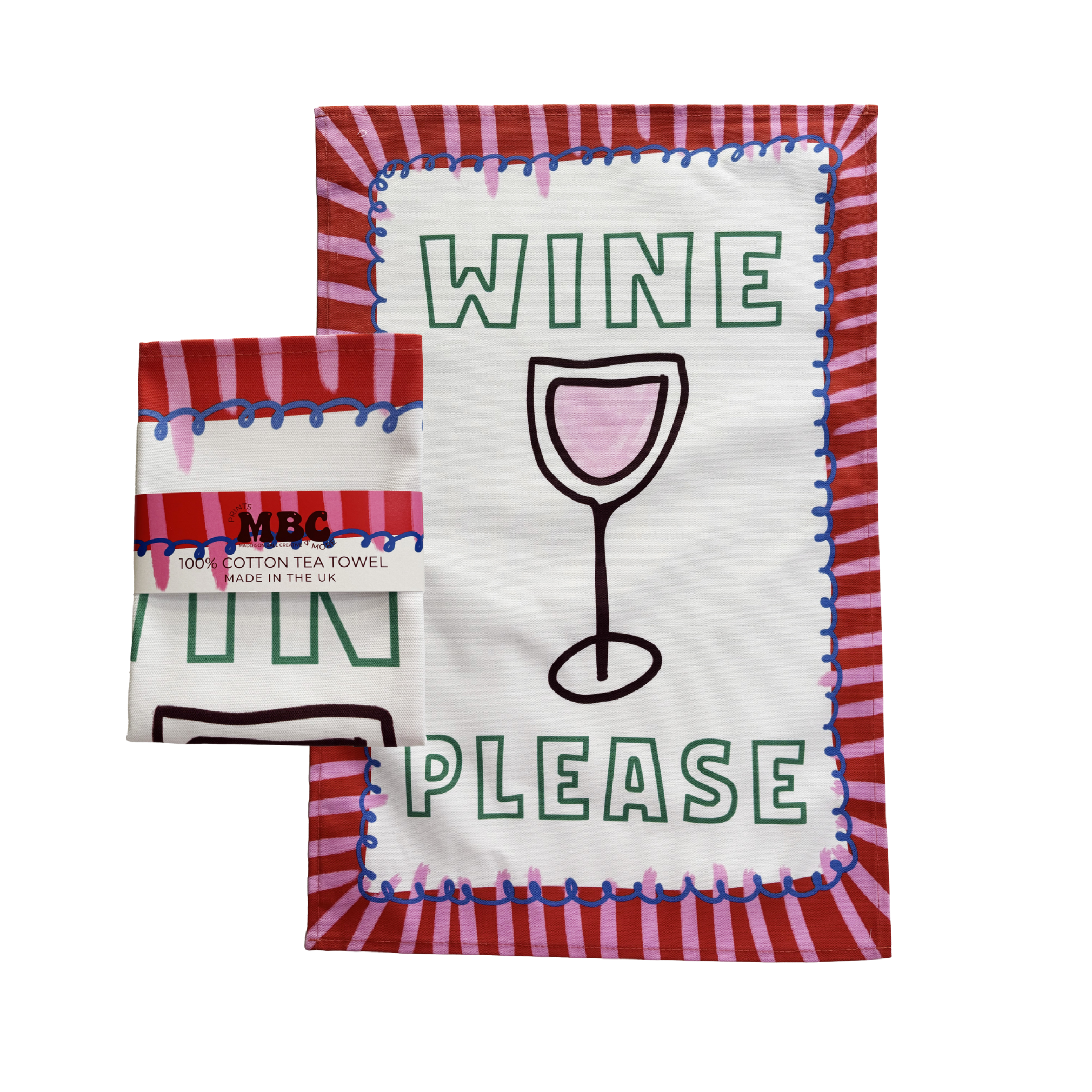 Wine Please Tea Towel