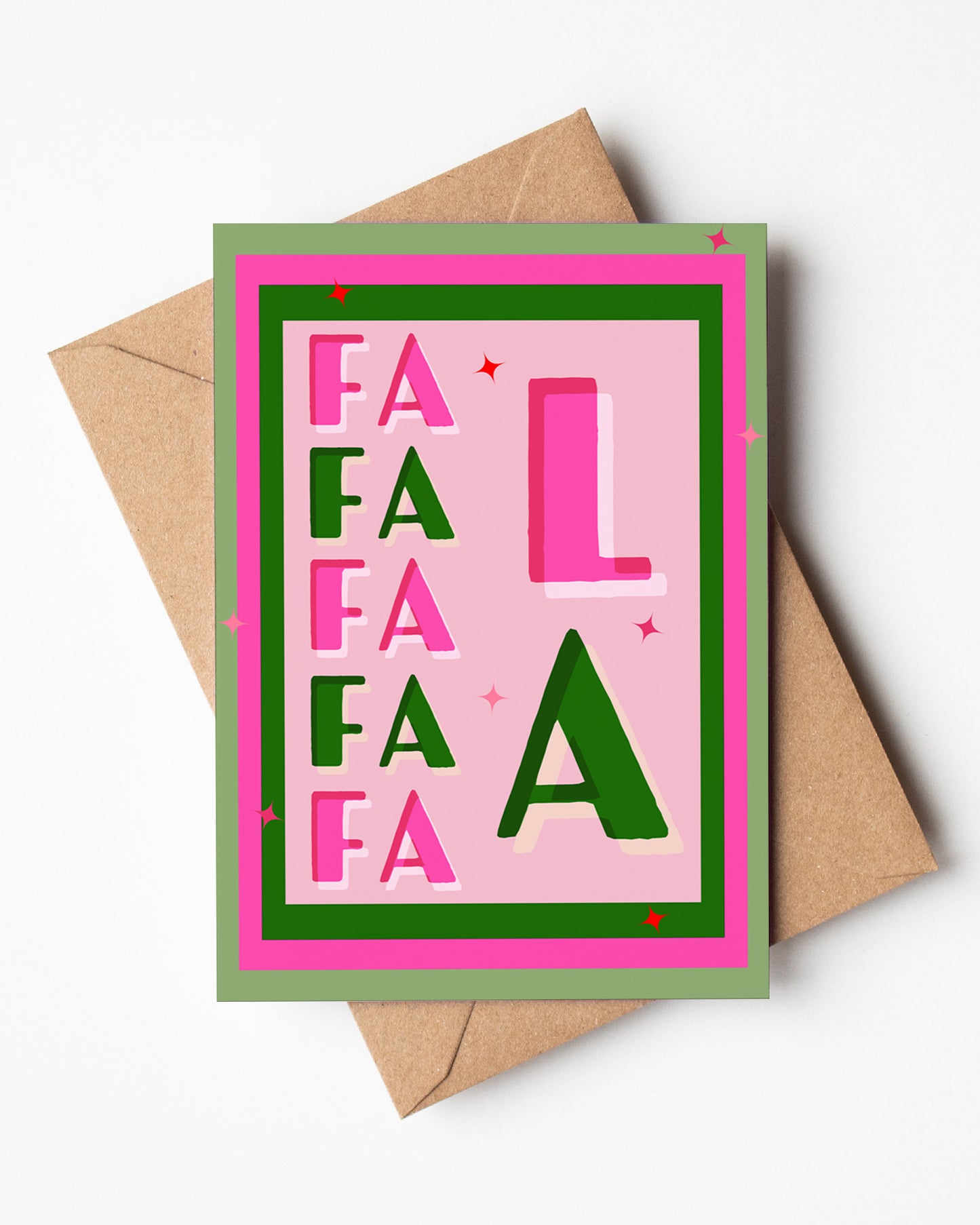 A6 Falalalala Christmas Card