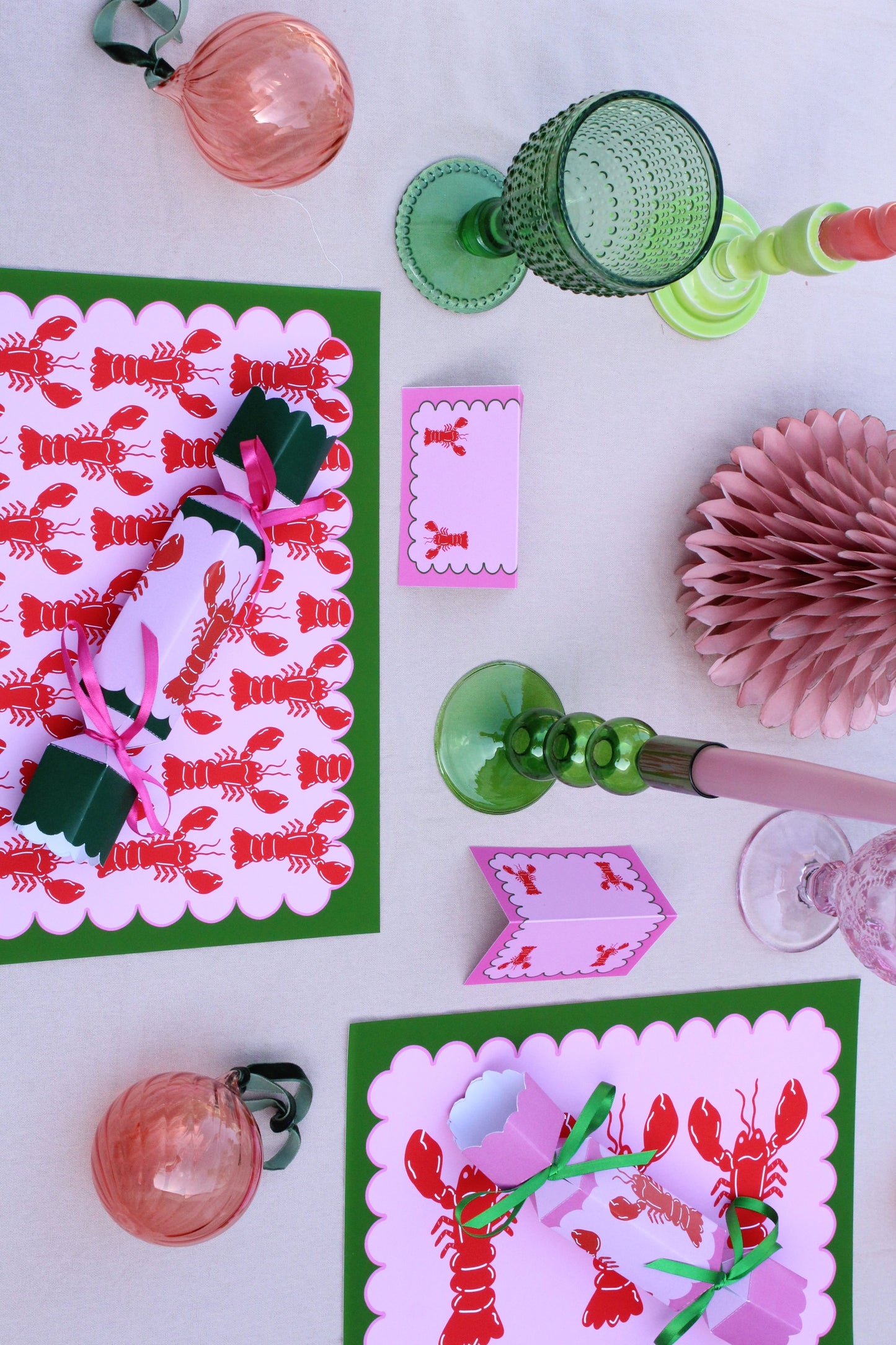 Lobster Placemat & Place Card Set