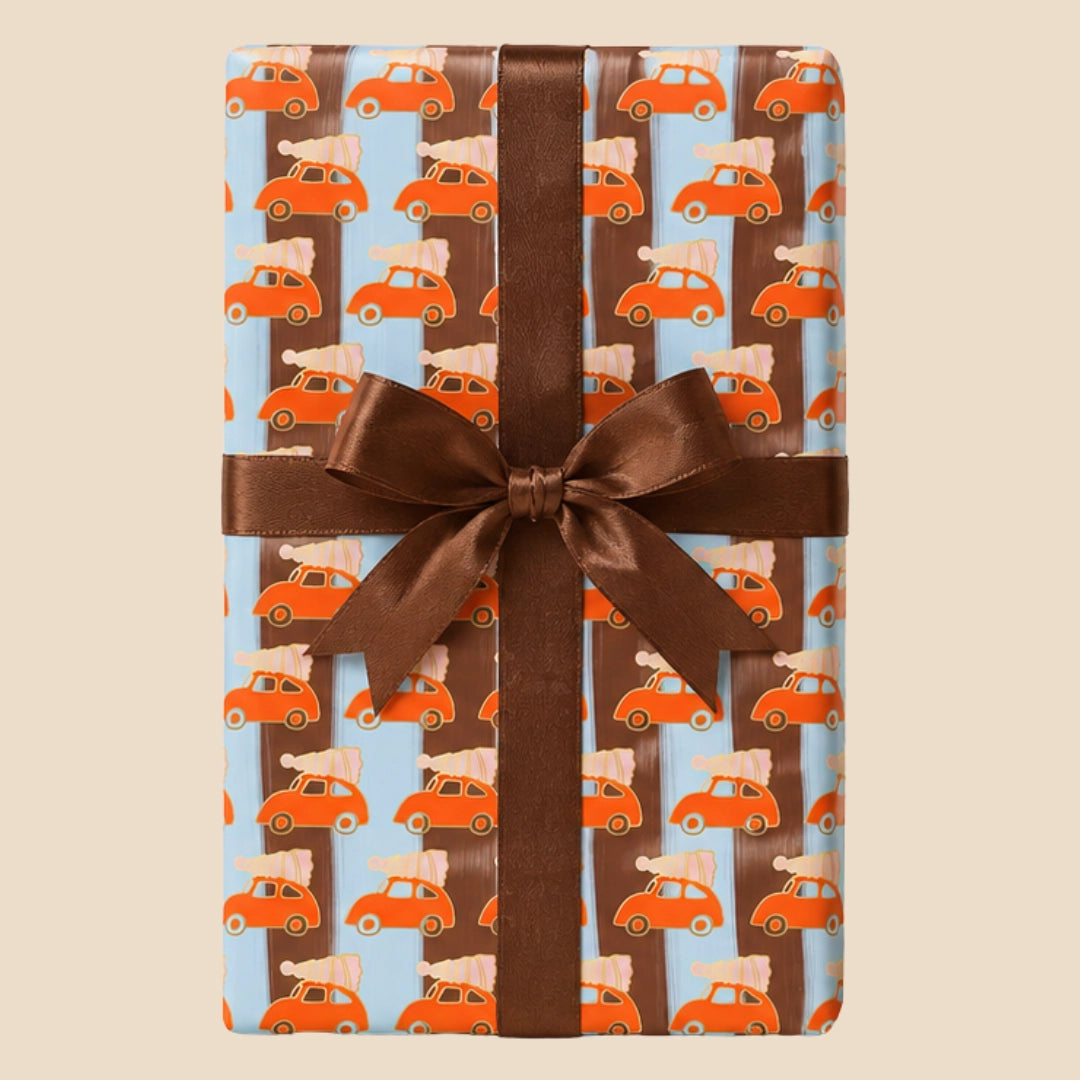 Driving Home For Christmas Gift Wrap Sheet
