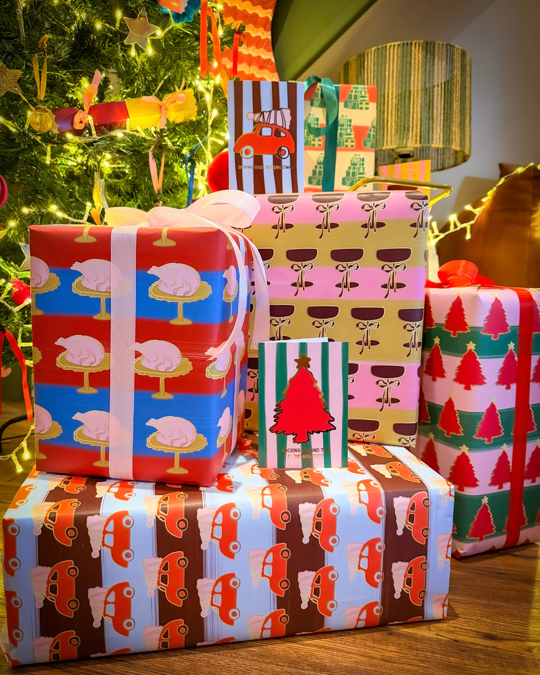 Driving Home For Christmas Gift Wrap Sheet