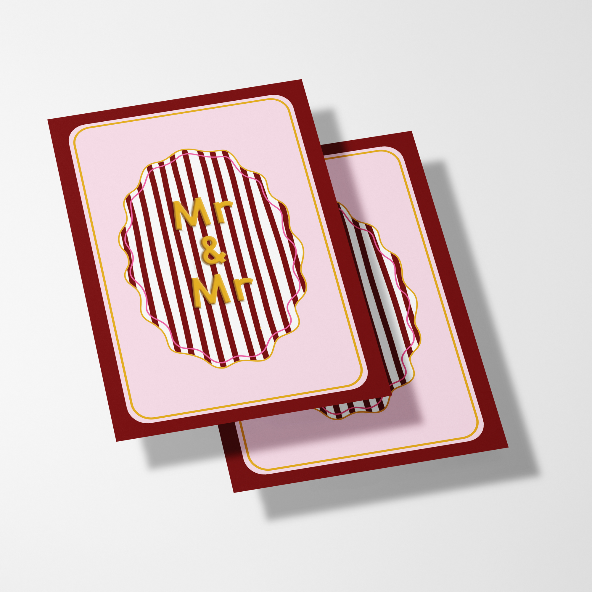 A6 Mr & Mr Embossed Card