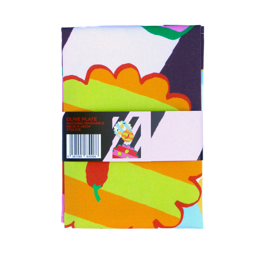 Olive Kitchen Print Tea Towel