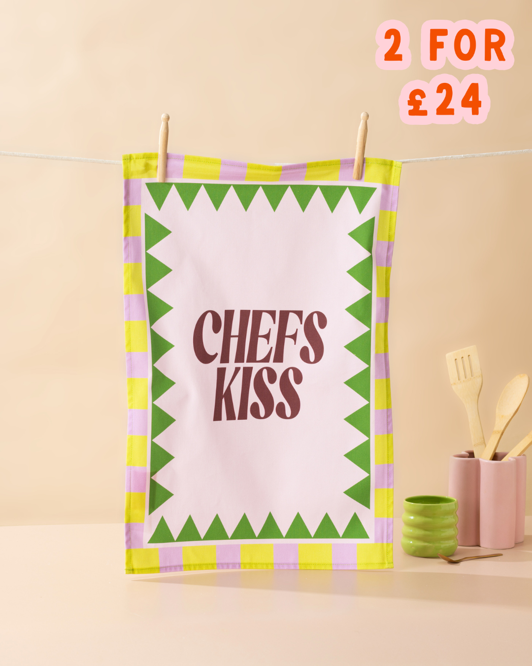 Chef's Kiss Tea Towel