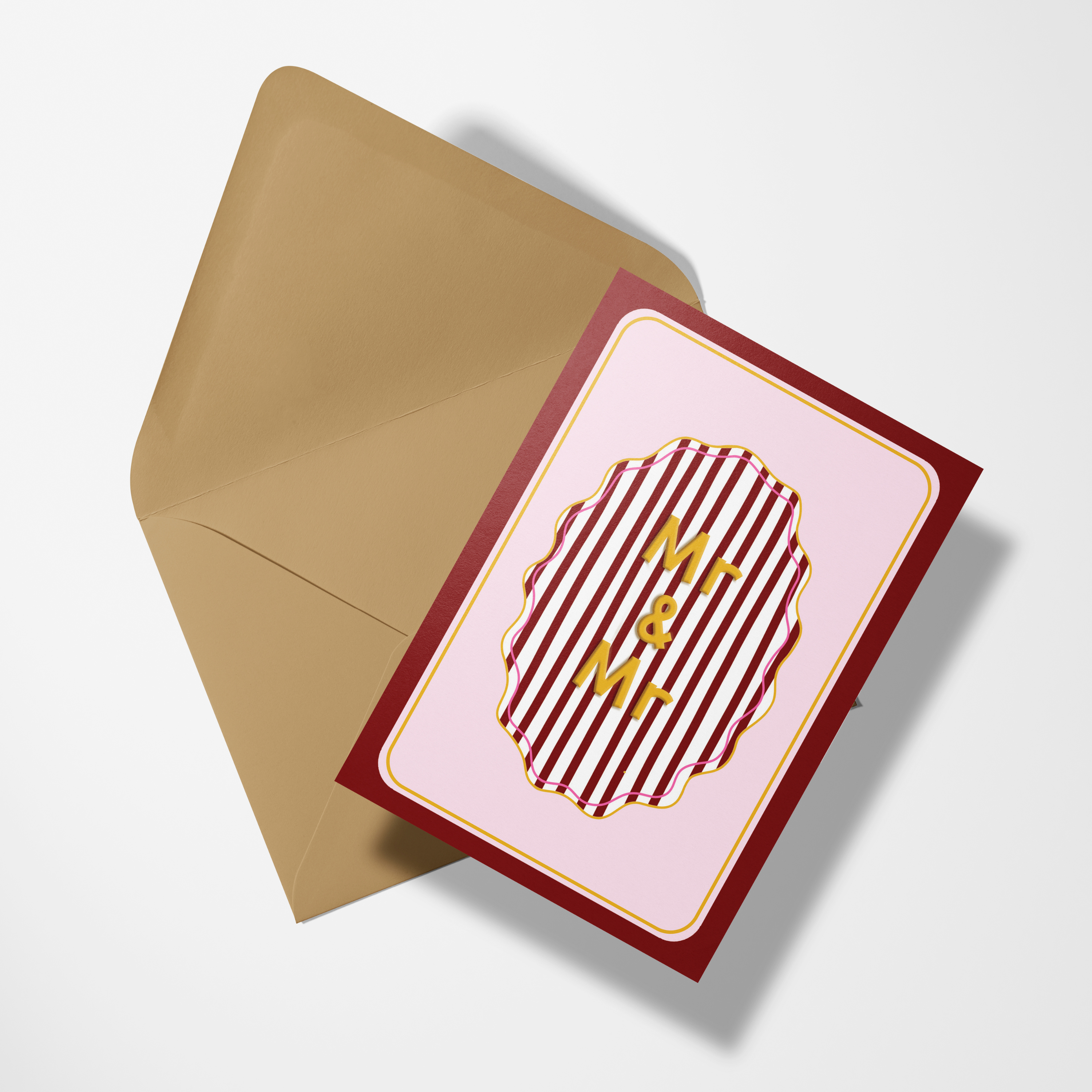 A6 Mr & Mr Embossed Card
