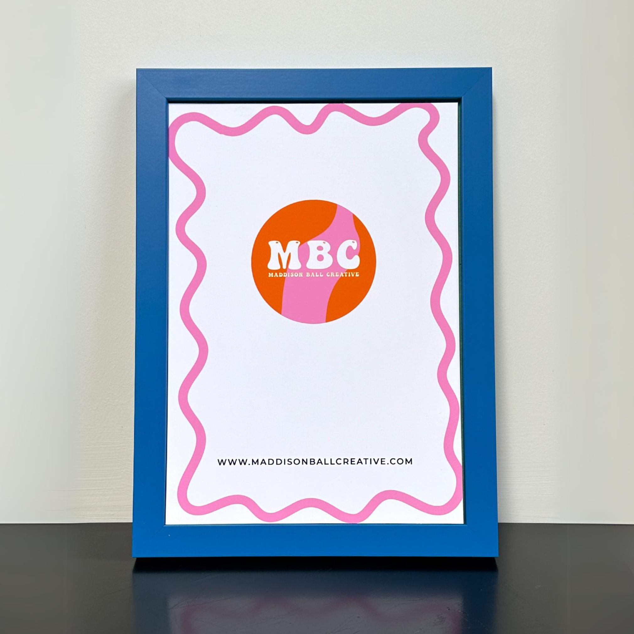 Dark Blue Wooden Frame