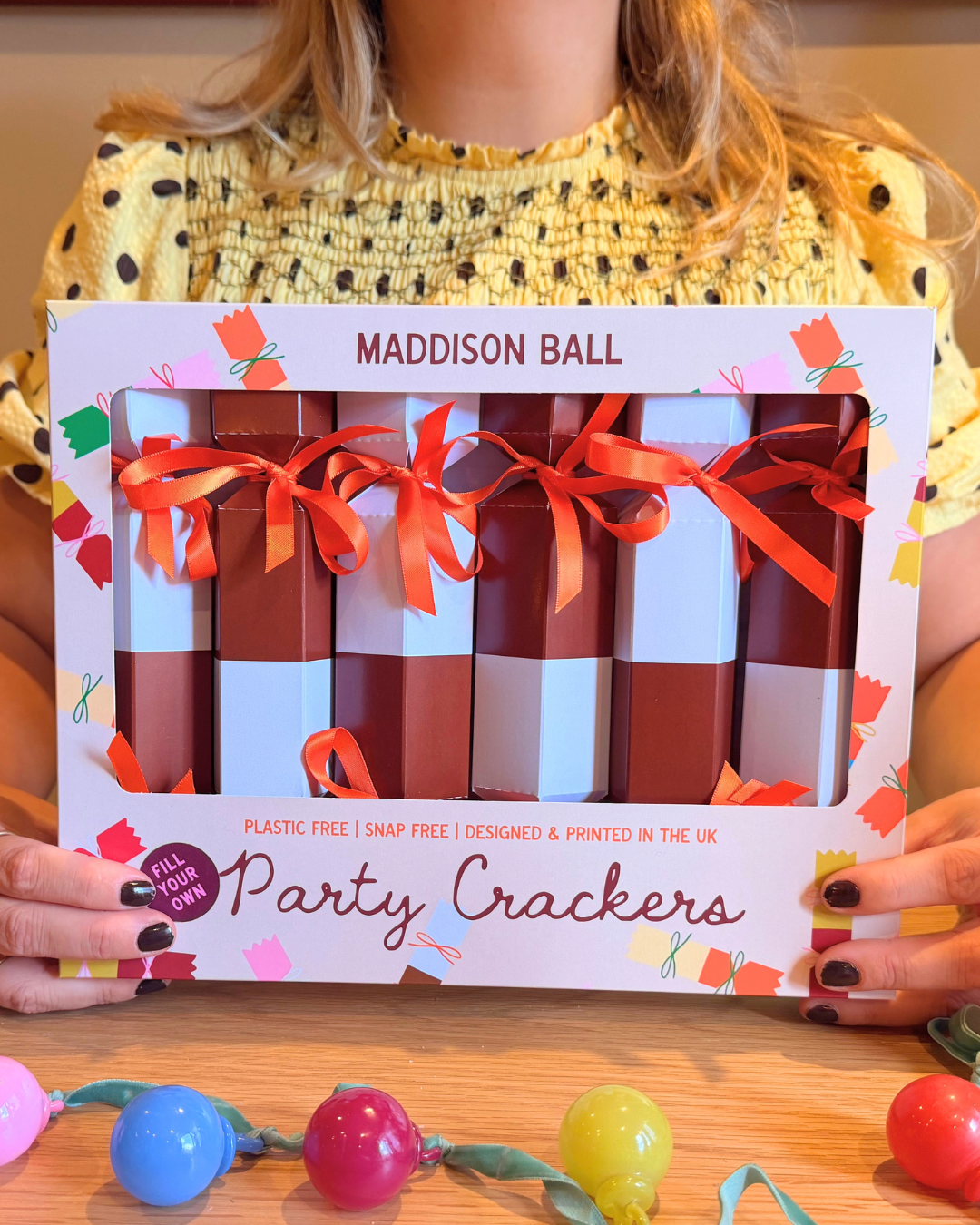 Fill-Your-Own Brown & Blue Christmas Crackers