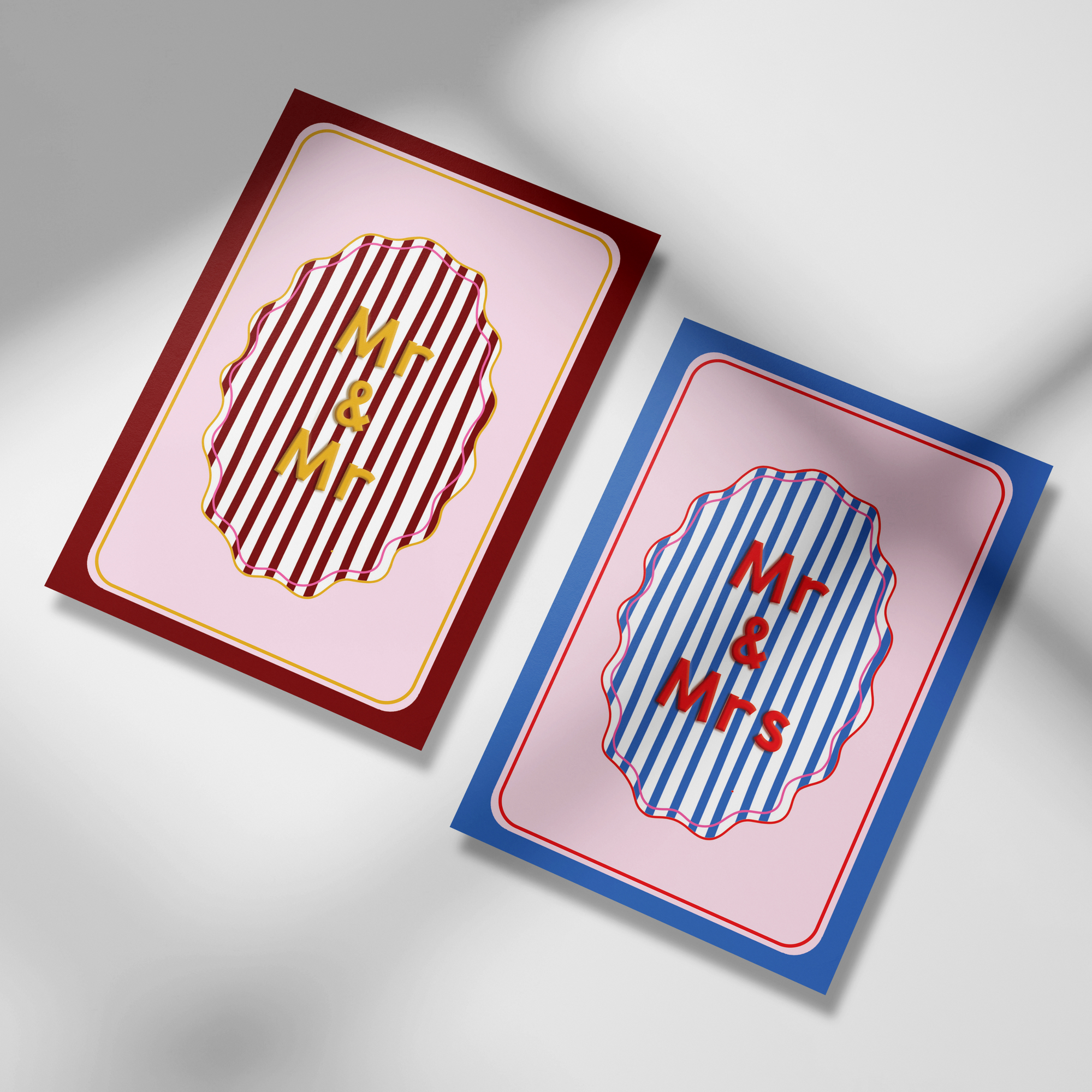 A6 Mr & Mr Embossed Card