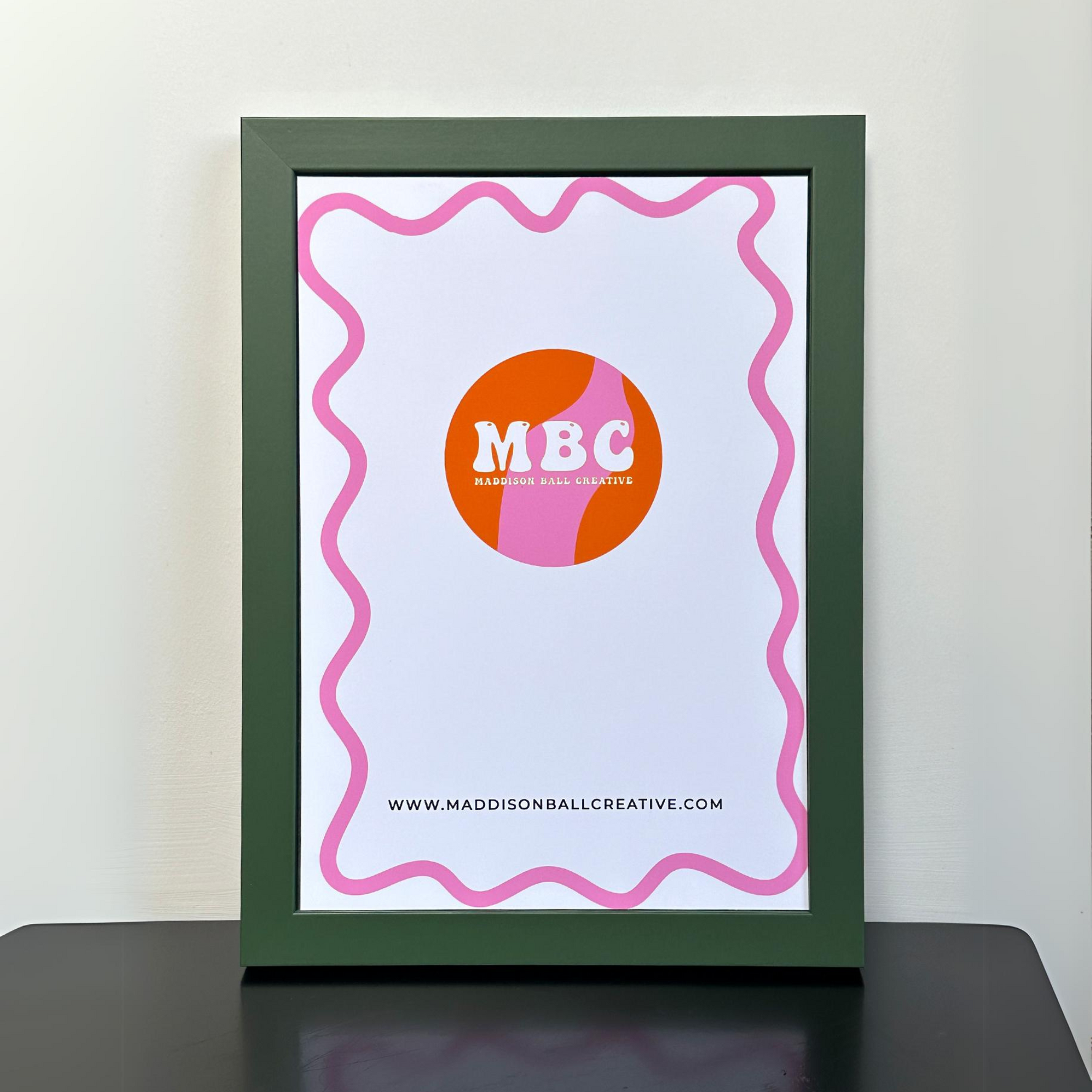 Dark Green Wooden Frame