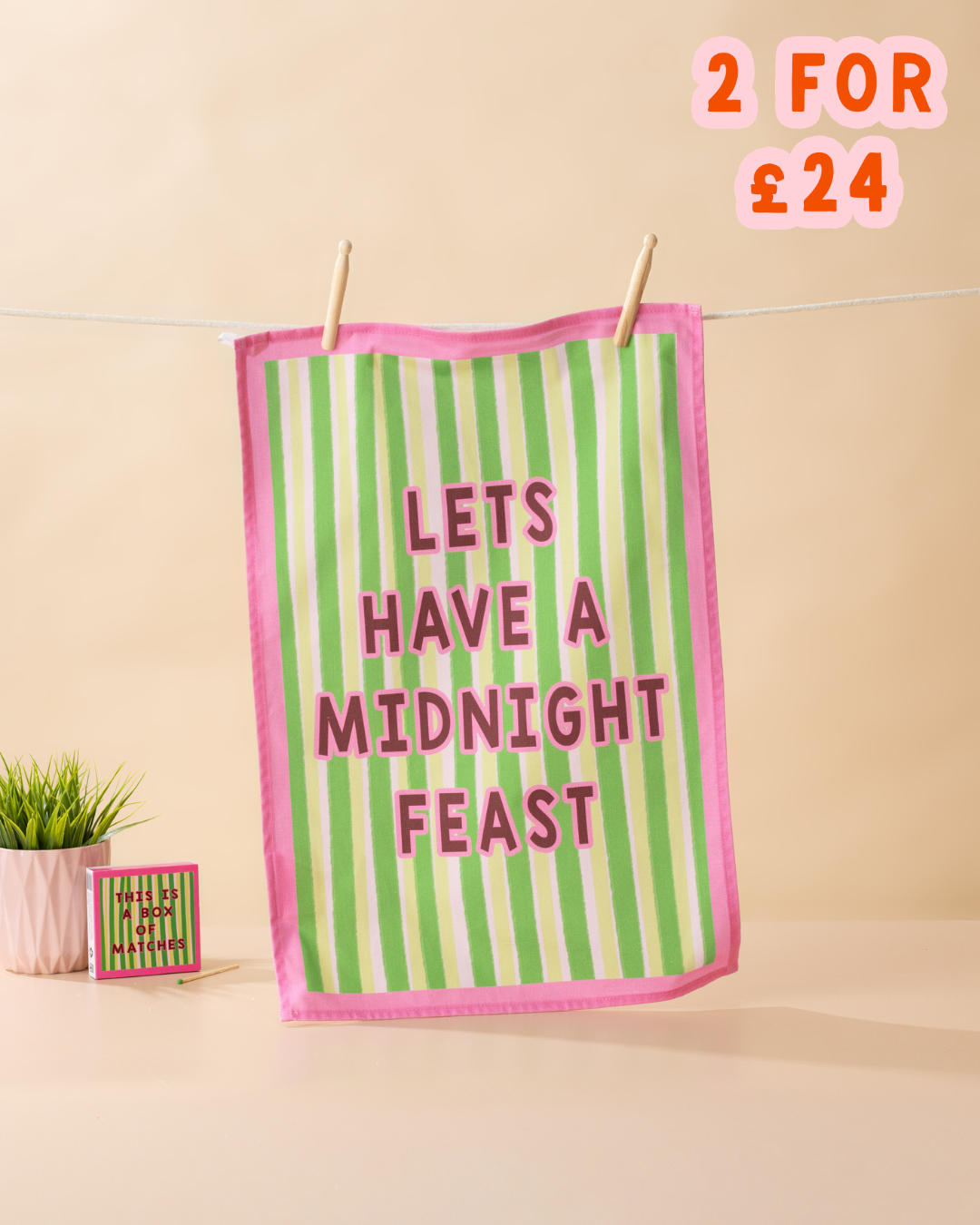 Lets Have A Midnight Feast Tea Towel