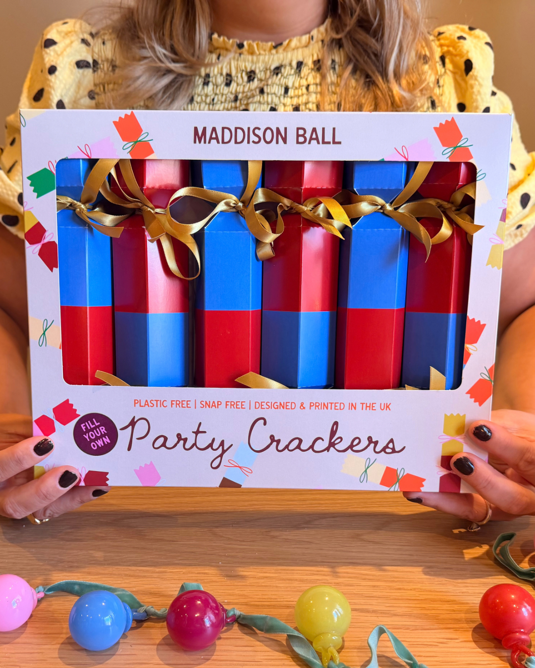 Fill-Your-Own Blue & Rust Christmas Crackers