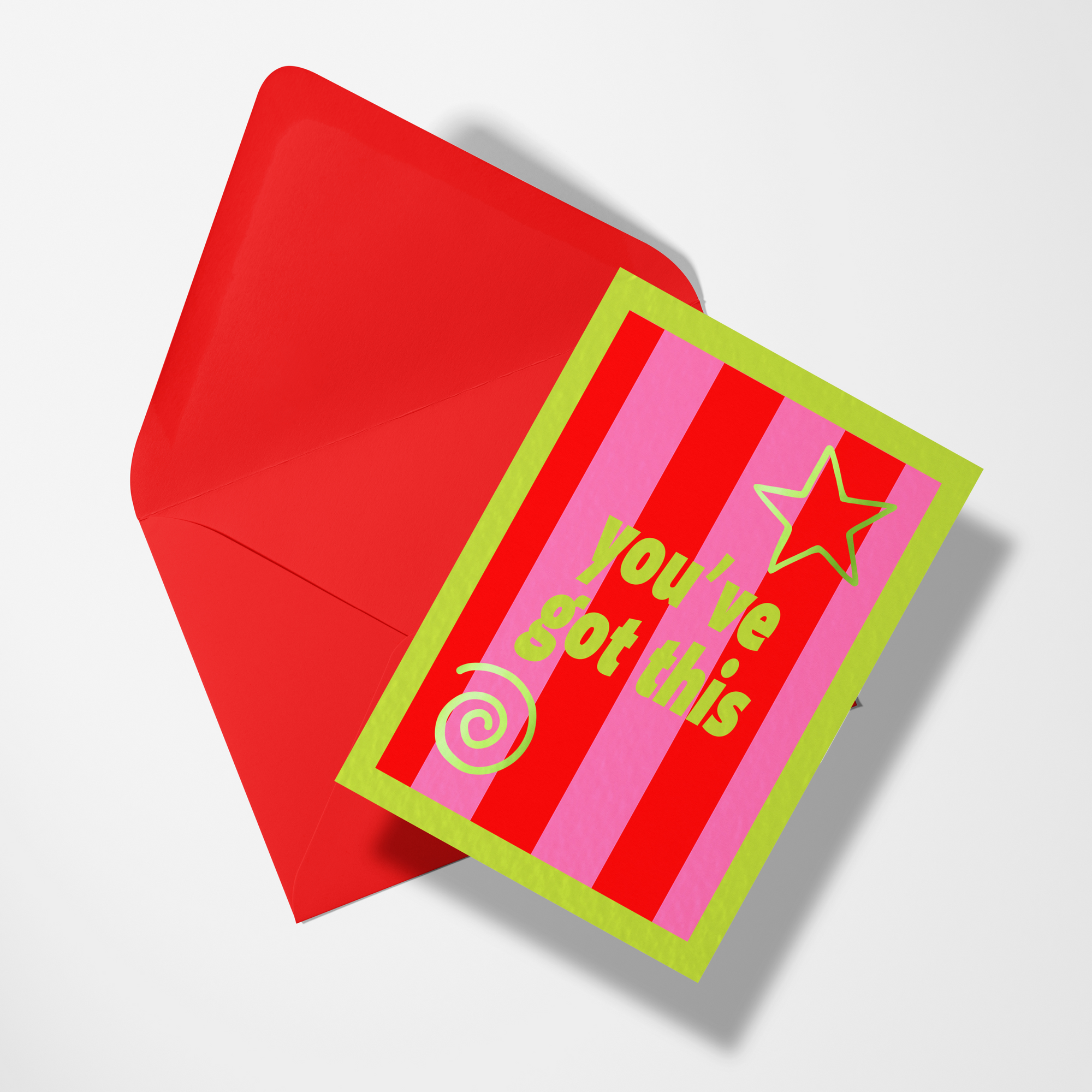 A6 You've Got This Stripe Foil Card