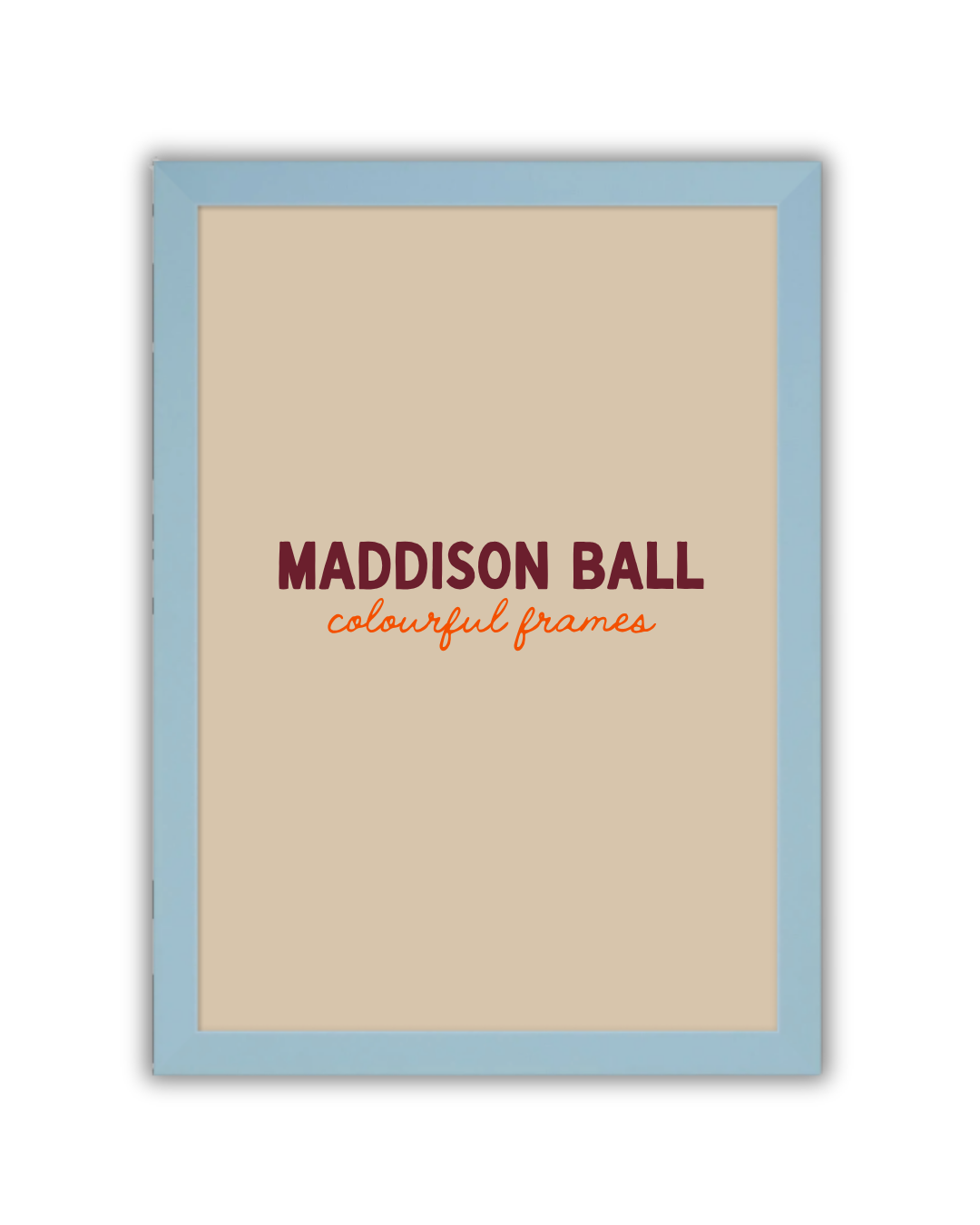 Light Blue Wooden Frame