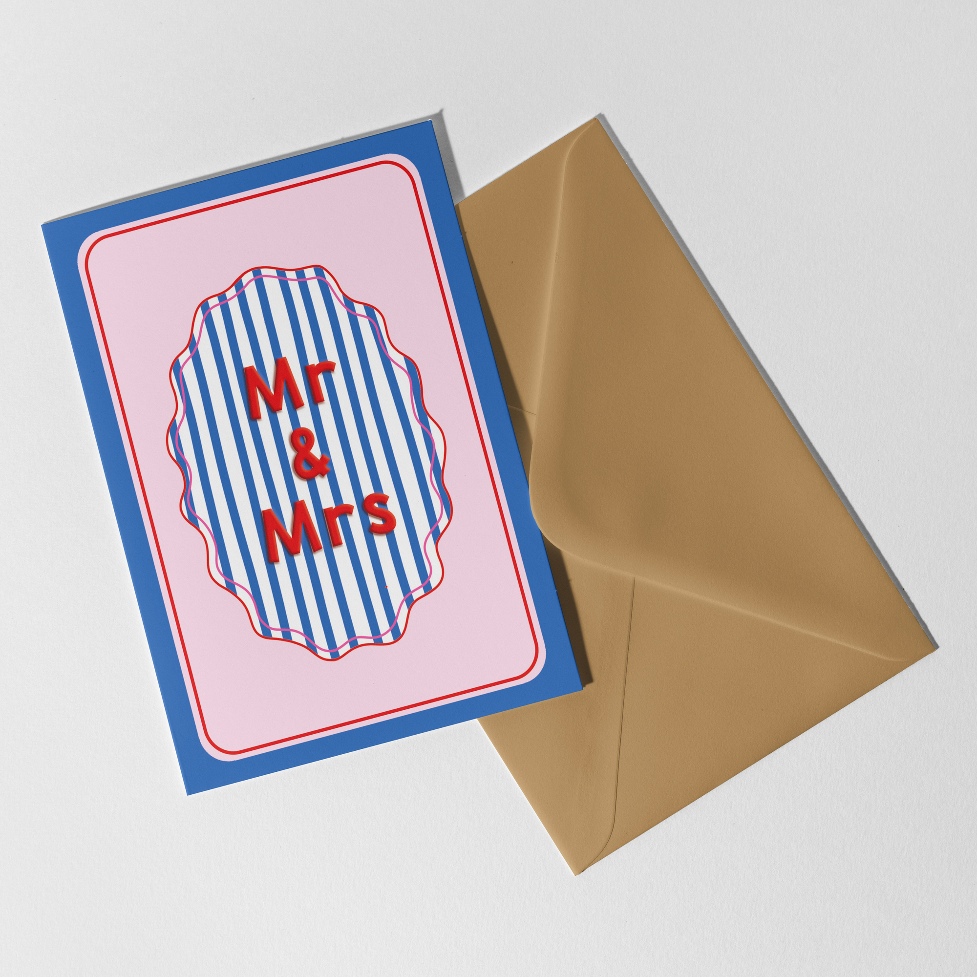 A6 Mr & Mrs Embossed Card