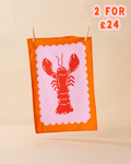 Lobster Scallop Tea Towel