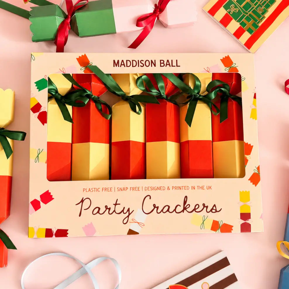 Fill-Your-Own Yellow & Orange Christmas Crackers