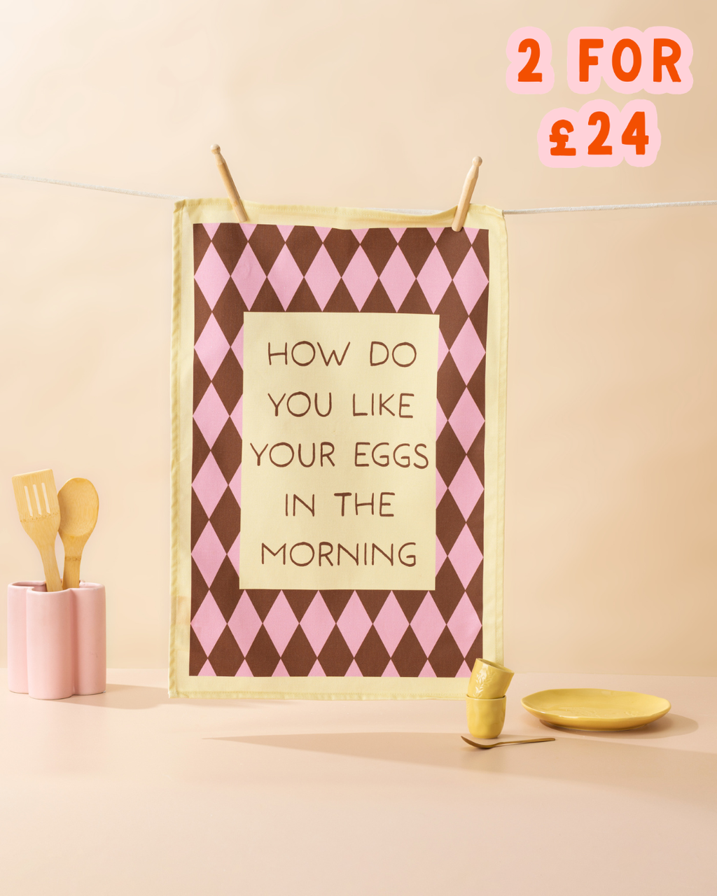 How Do You Like Your Eggs In The Morning Tea Towel
