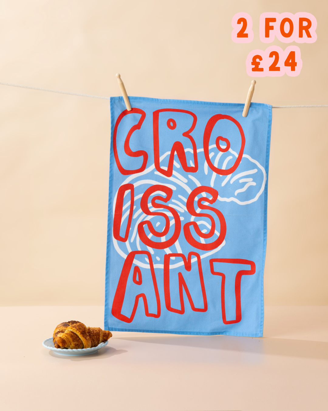 Croissant Tea Towel