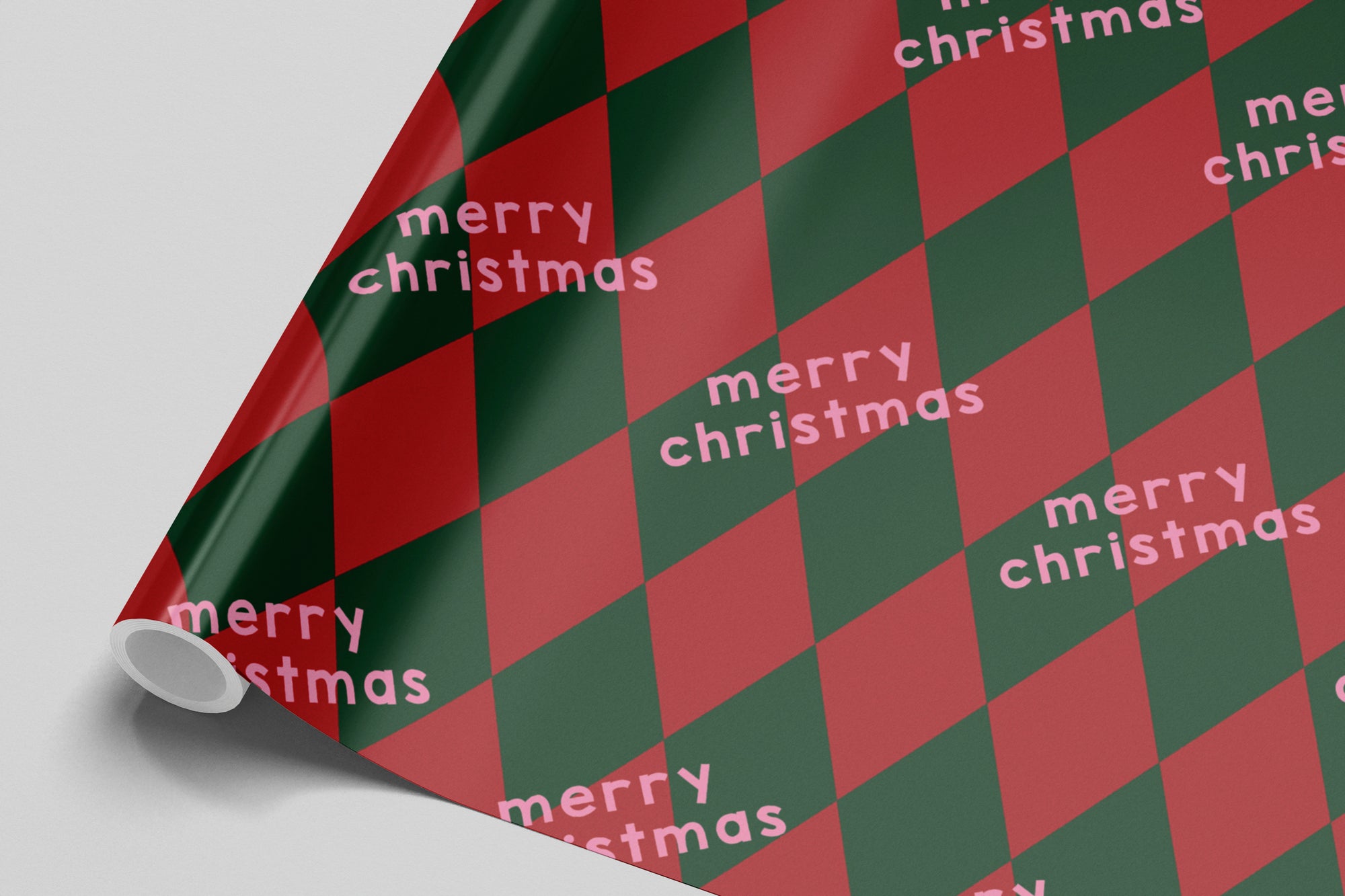 Red & Green Merry Christmas Gift Wrap