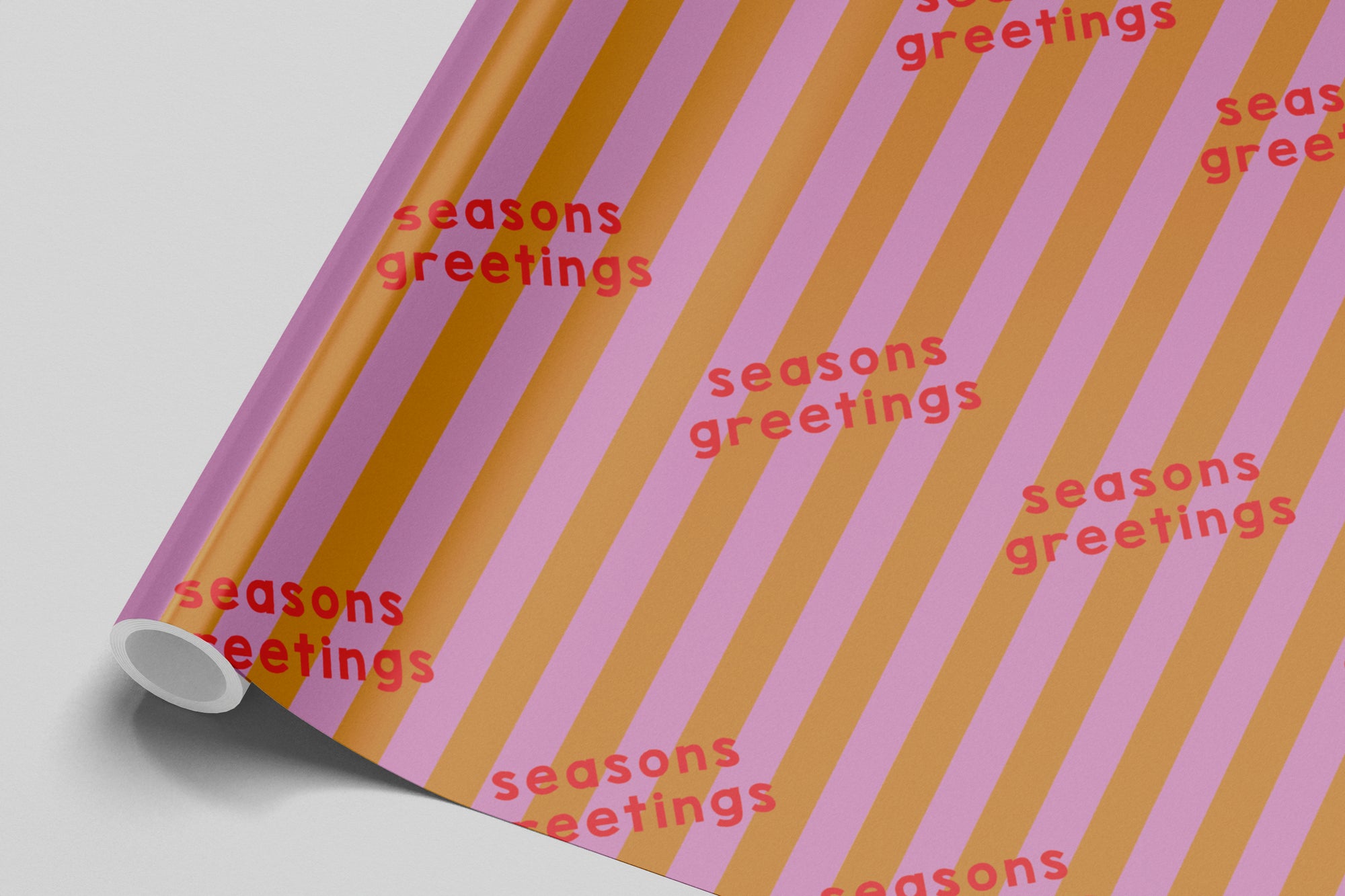 Mustard & Lilac Seasons Greetings Gift Wrap