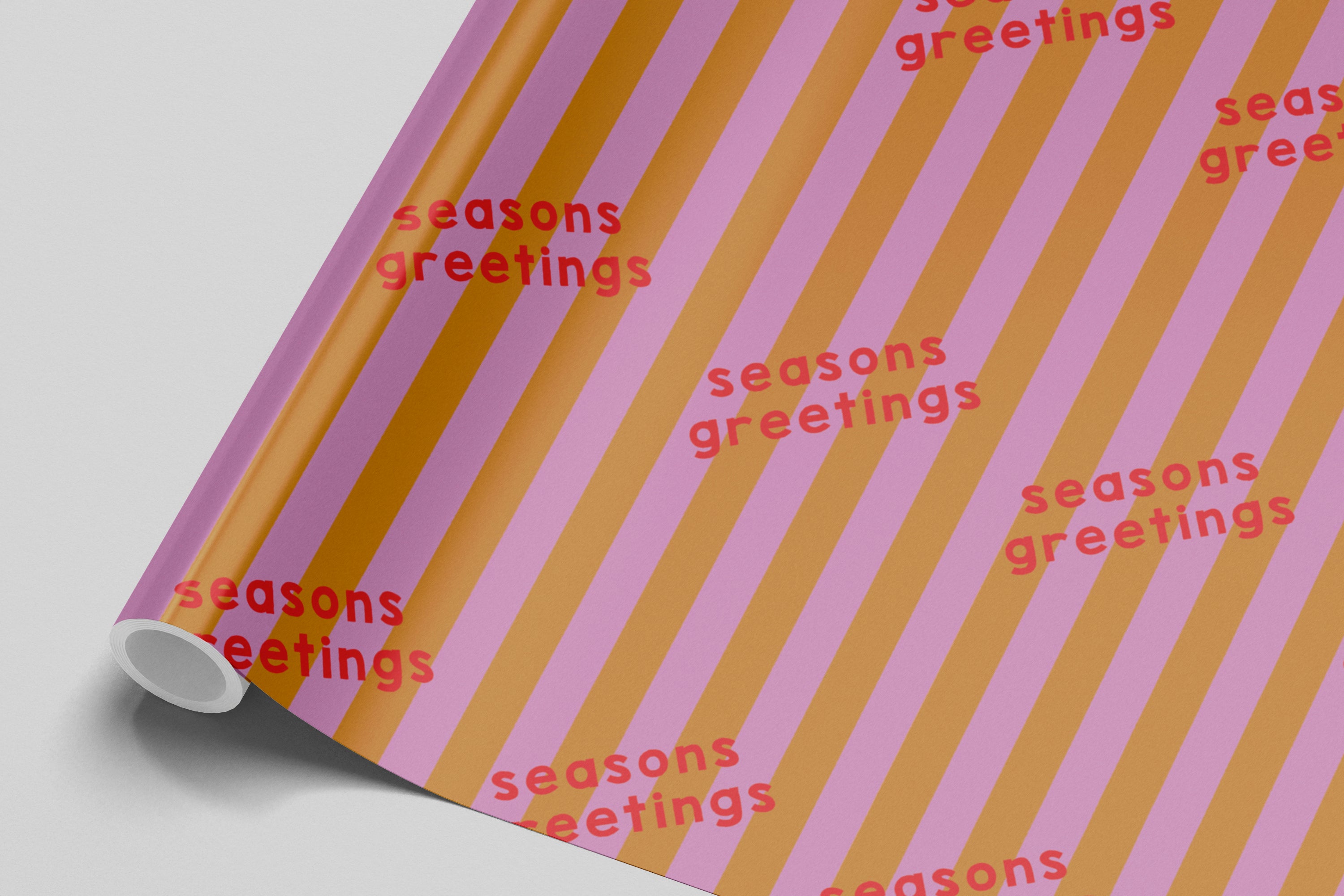 Mustard & Lilac Seasons Greetings Gift Wrap