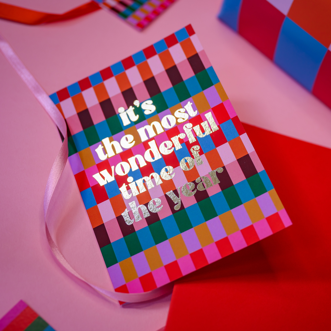 A6 Foil 'It's The Most Wonderful Time of The Year' Christmas Card