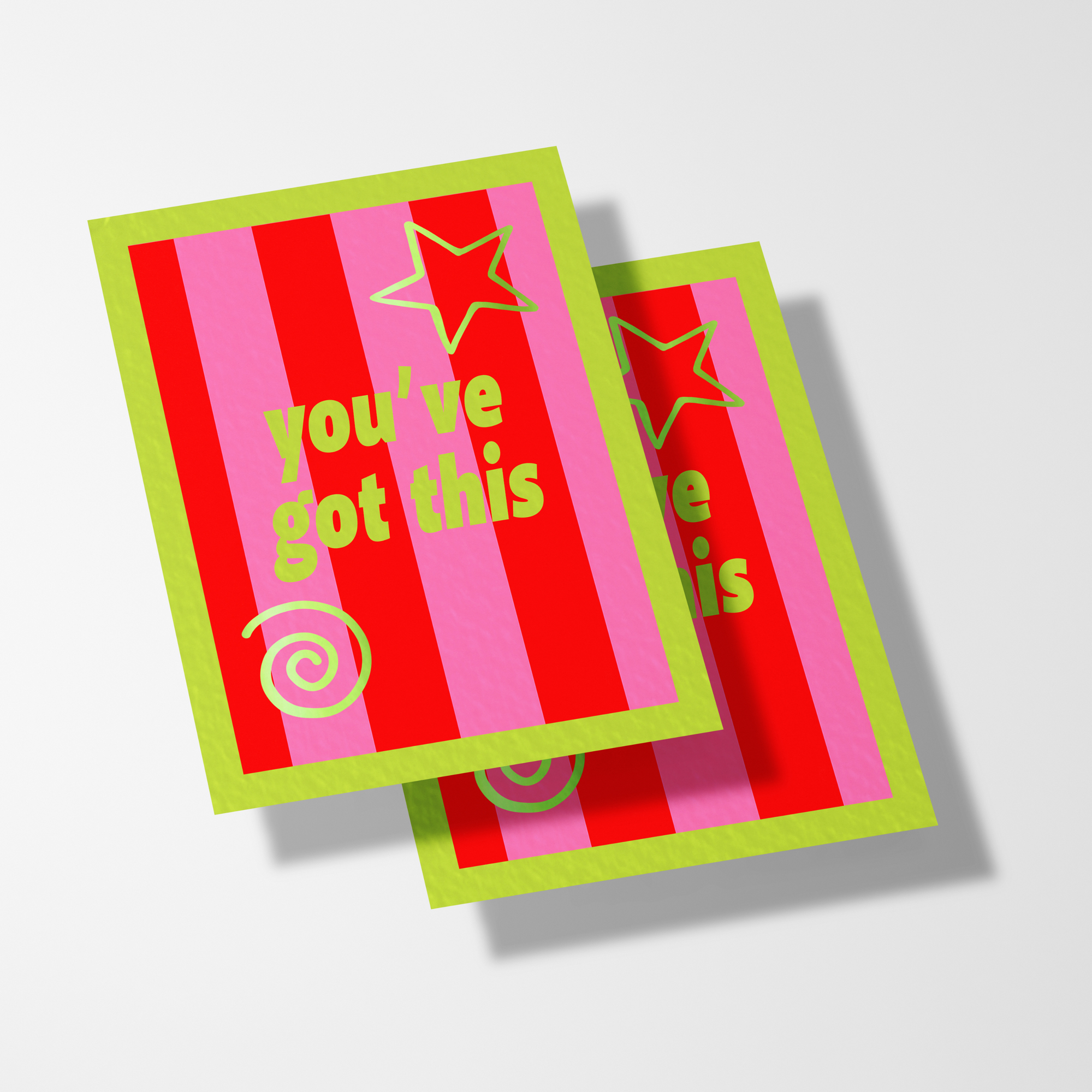 A6 You've Got This Stripe Foil Card