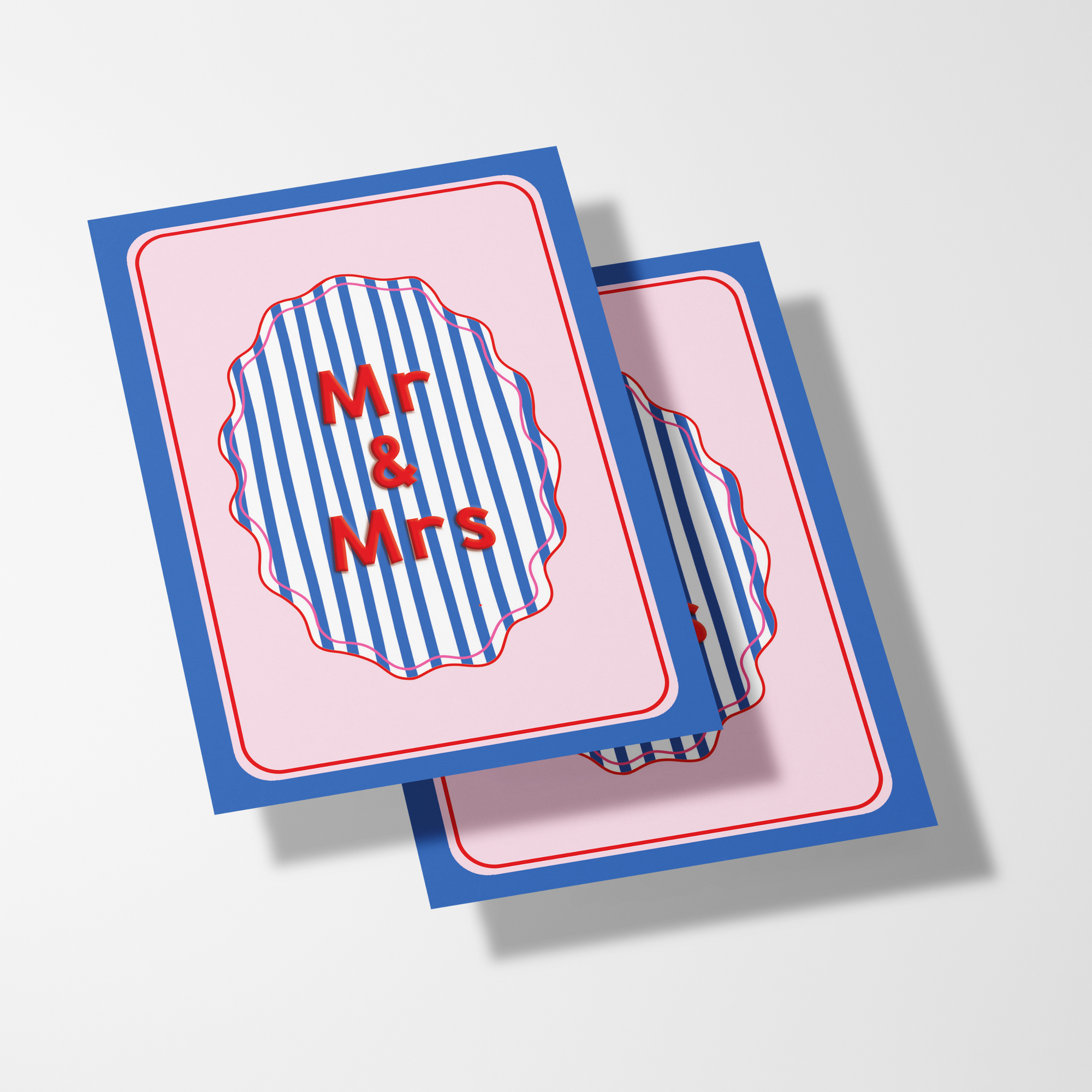 A6 Mr & Mrs Embossed Card