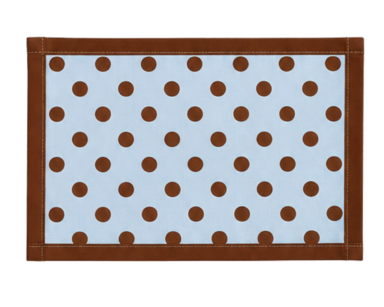 Napkin/Placemat in Blue & Brown 1