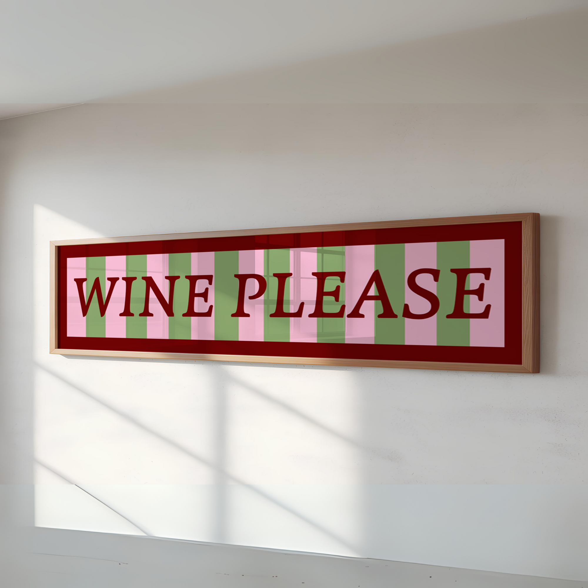 Wine Please Panoramic Framed Print