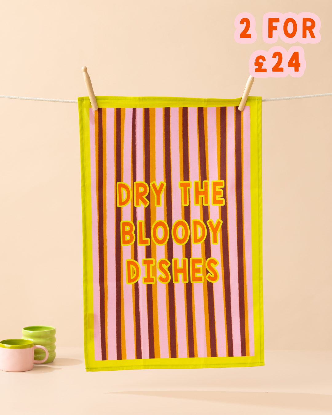 Dry The Bloody Dishes Tea Towel