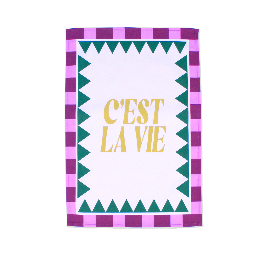 C'est La Vie Tea Towel