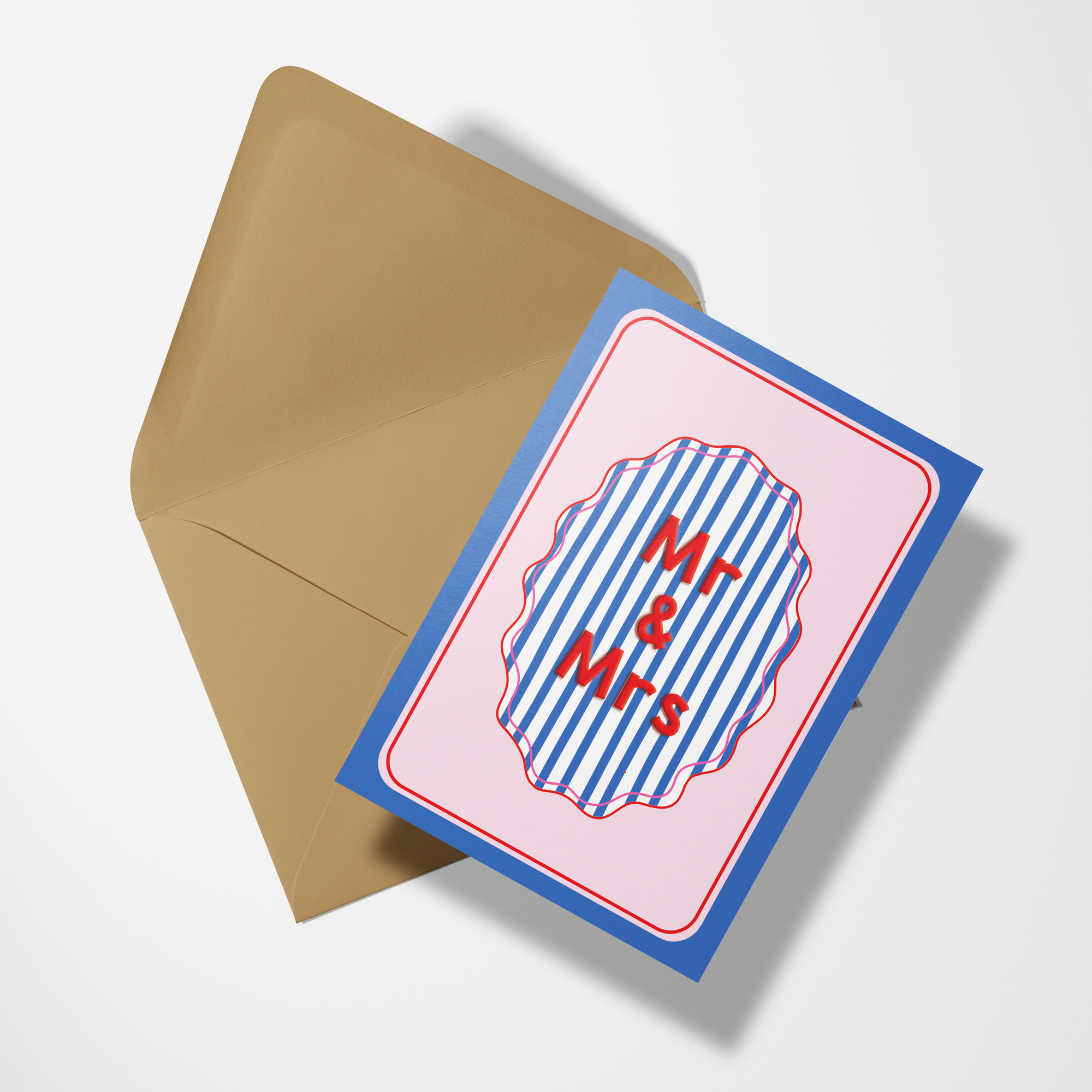 A6 Mr & Mrs Embossed Card