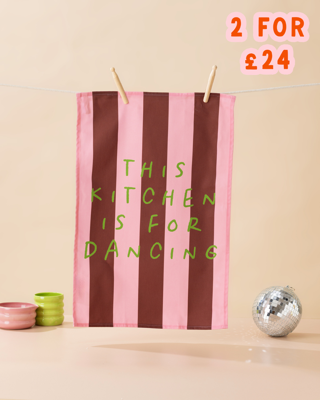 This Kitchen Is For Dancing Tea Towel