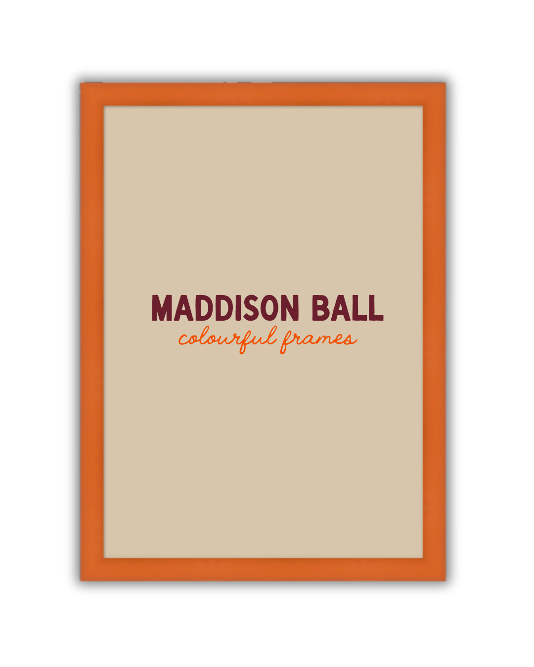 Orange Wooden Frame