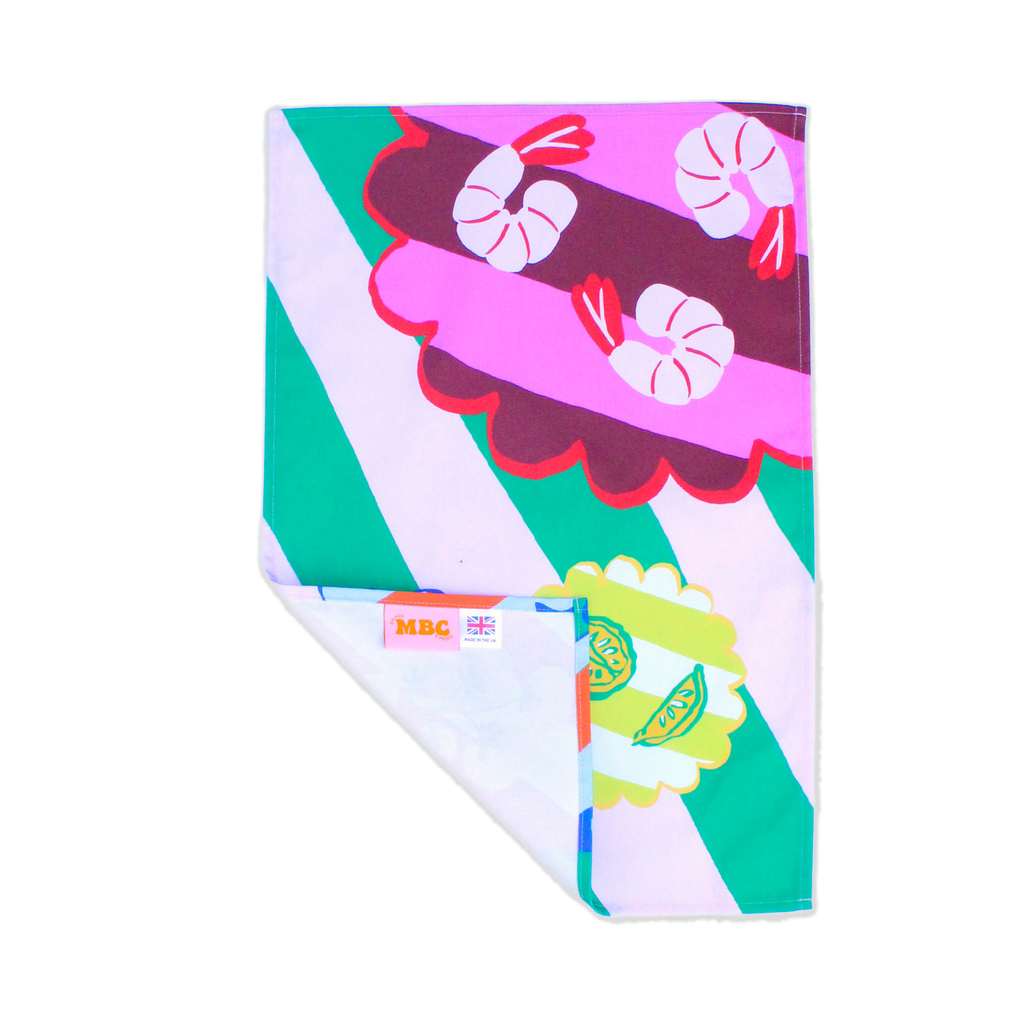 Prawn Kitchen Print Tea Towel