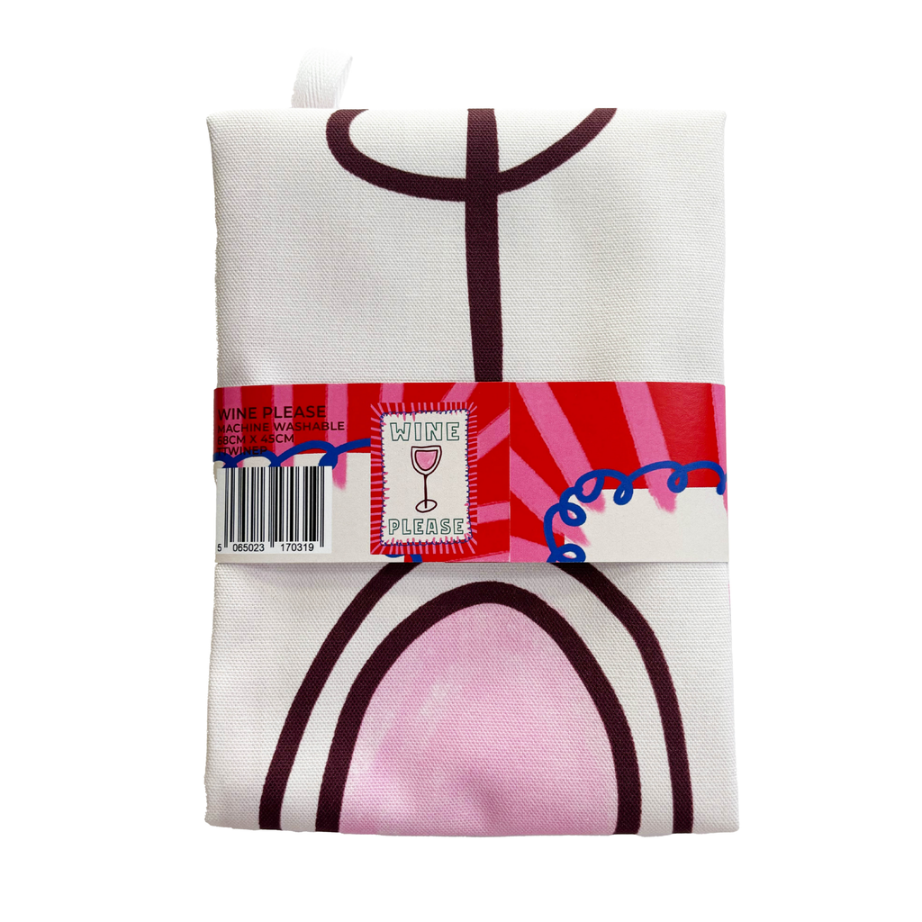 Wine Please Tea Towel