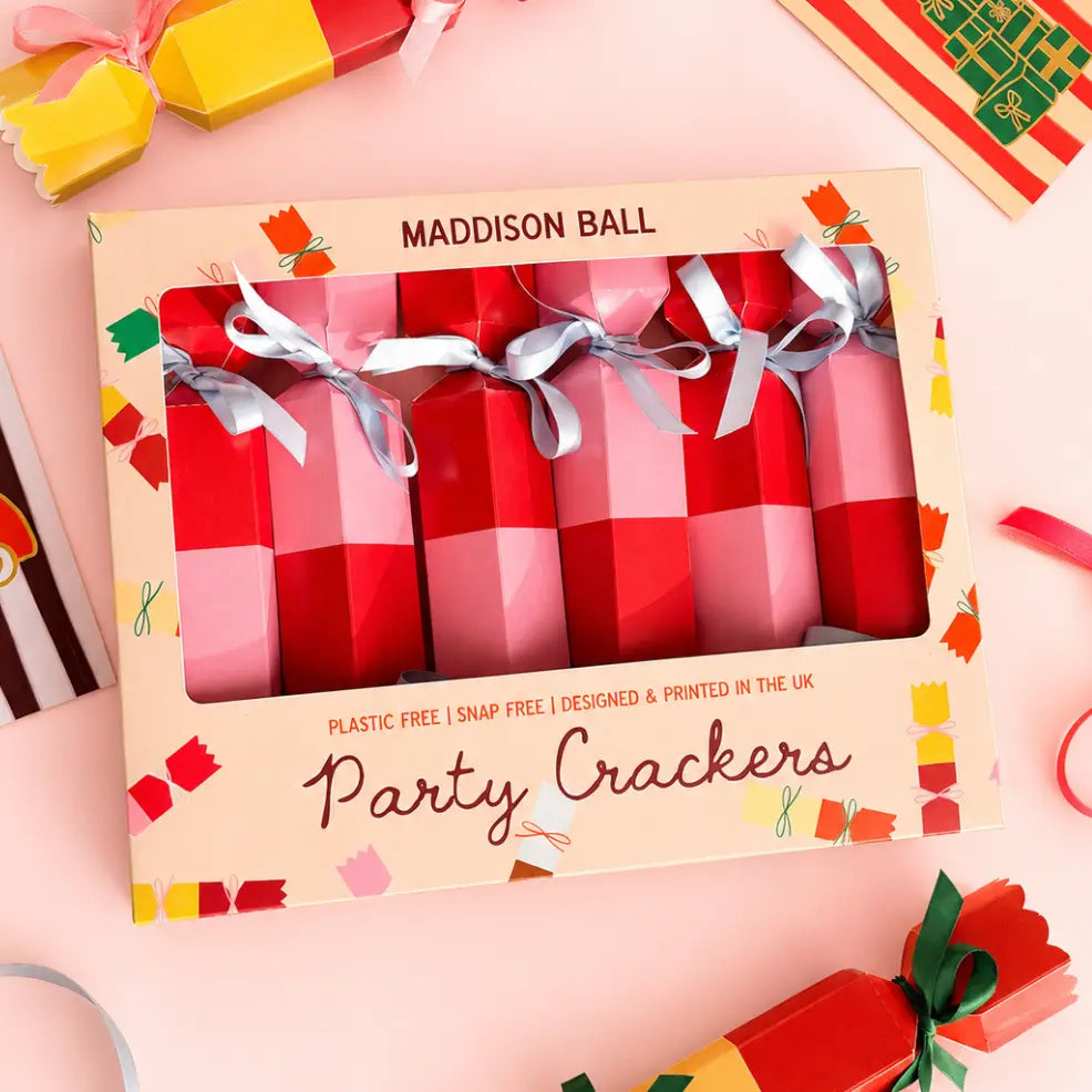 Fill-Your-Own Pink & Red Christmas Crackers