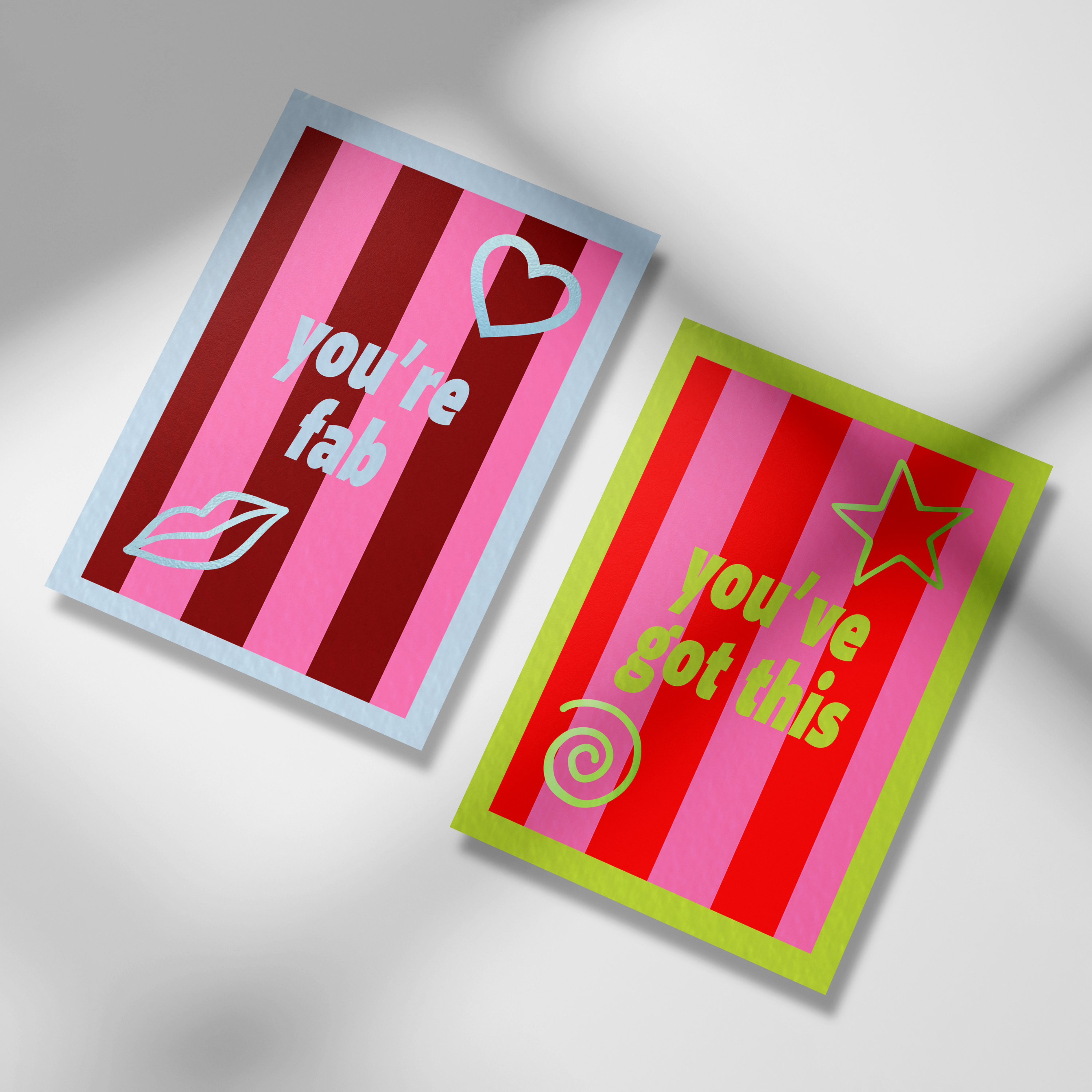 A6 You're Fab Stripe Foil Card