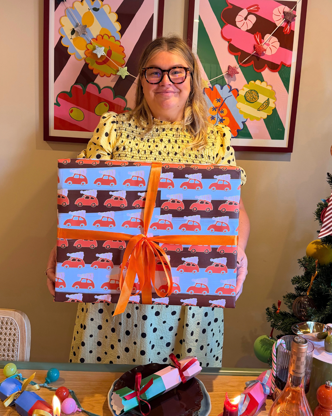 Driving Home For Christmas Gift Wrap Sheet