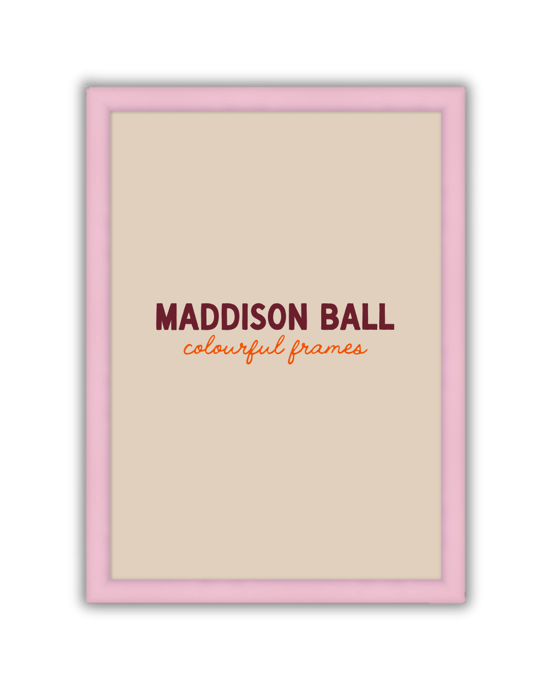 Pink Wooden Frame