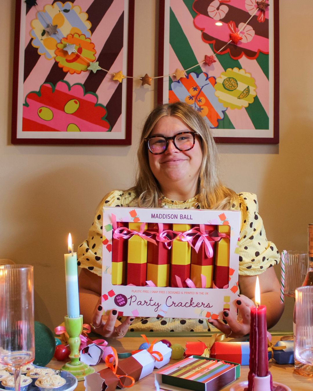 Fill-Your-Own Olive & Maroon Christmas Crackers