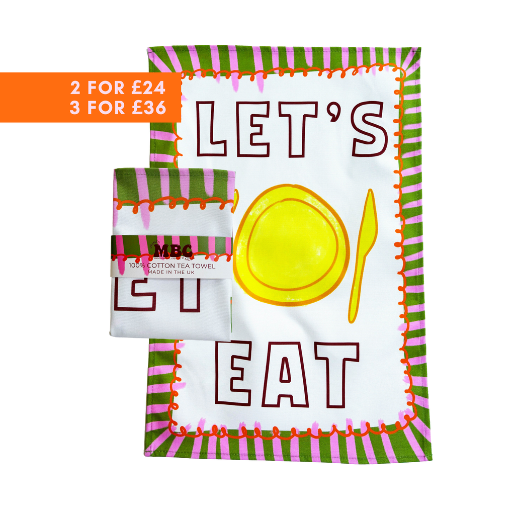 Let's Eat Tea Towel
