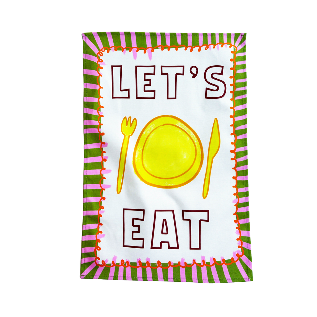 Let's Eat Tea Towel