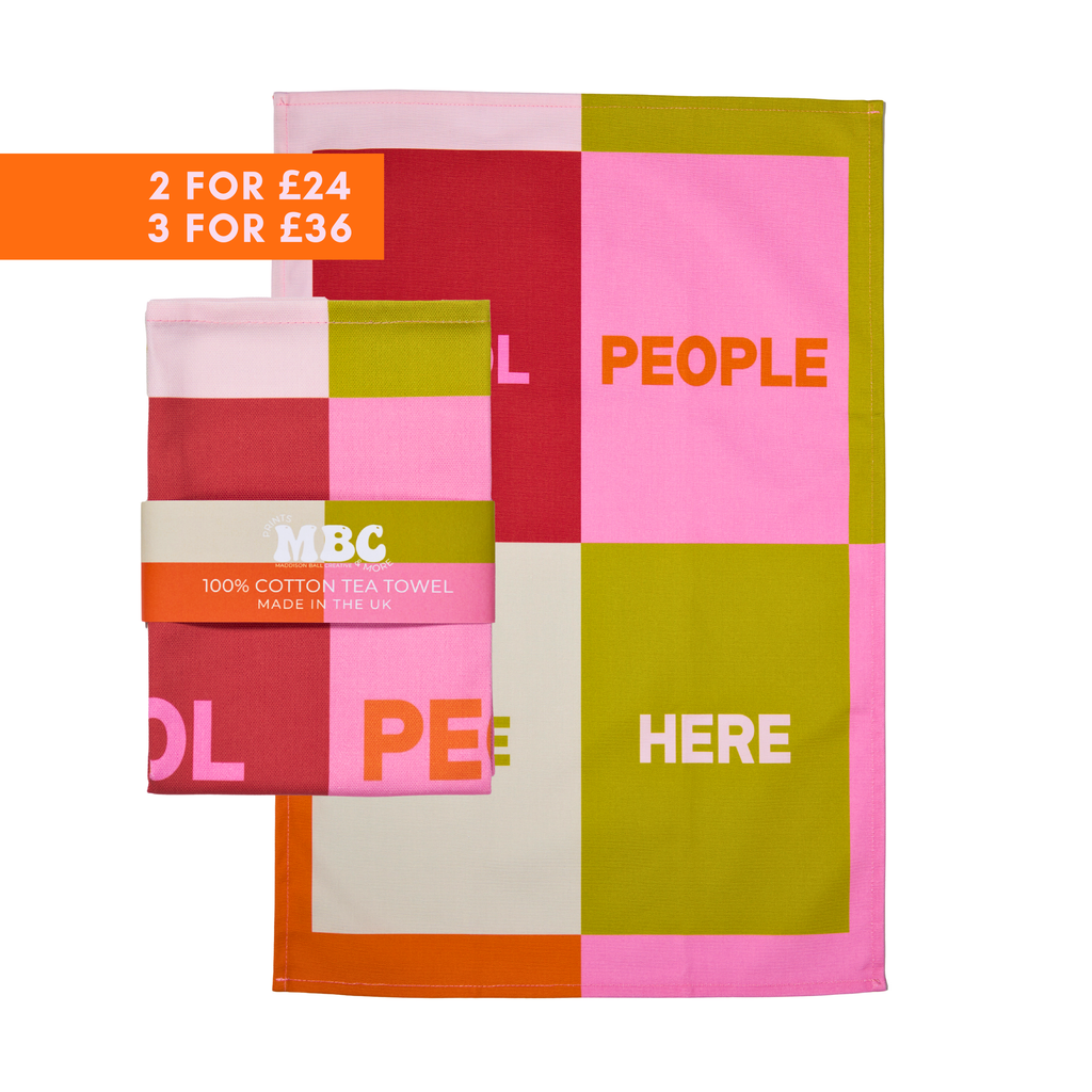 Cool People Live Here Tea Towel
