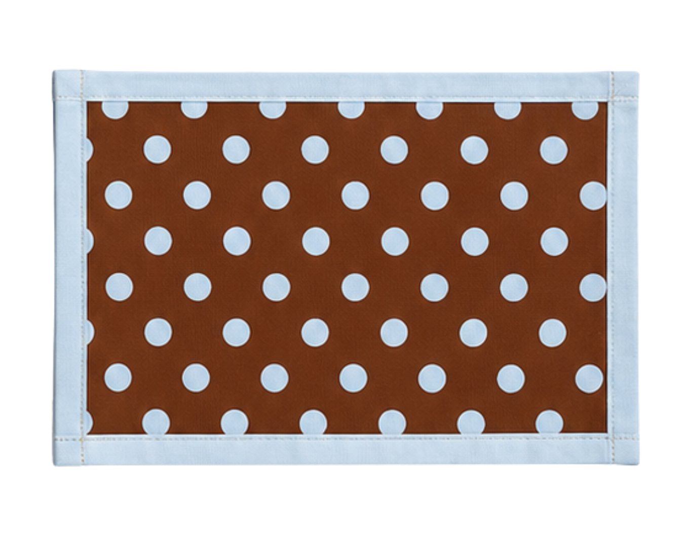 Napkin/Placemat in Blue & Brown 2