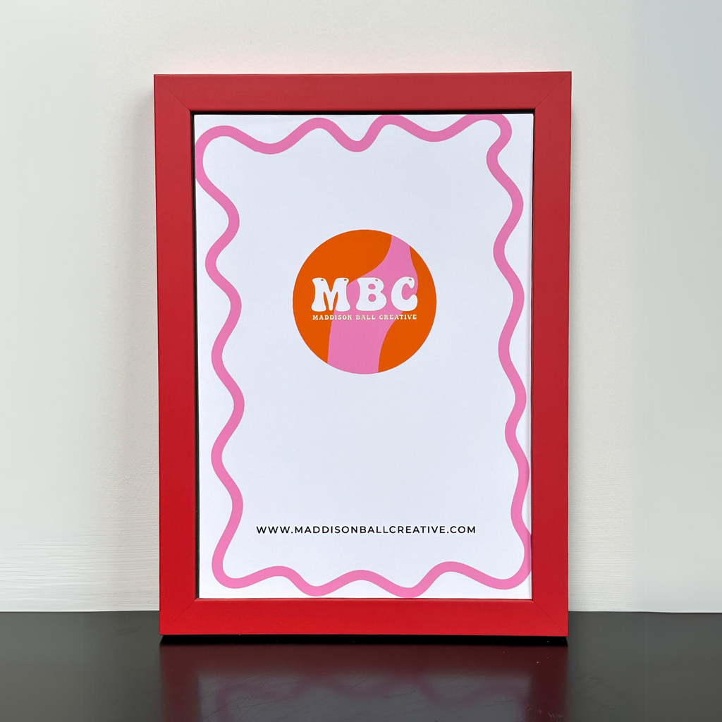 Scarlet Red Wooden Frame