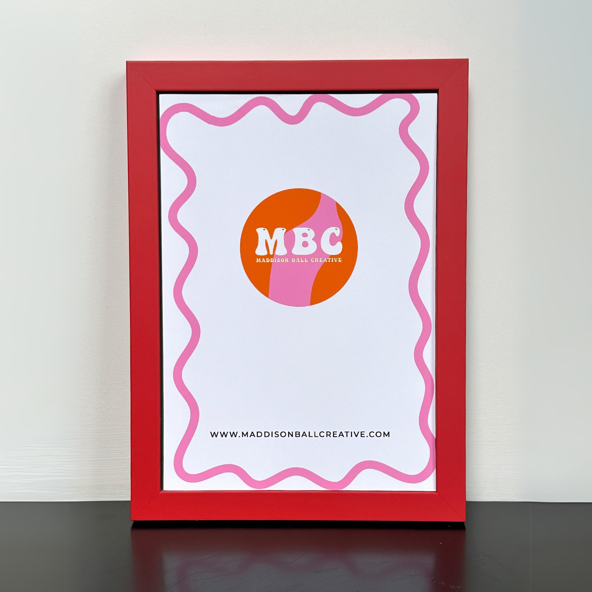 Scarlet Red Wooden Frame