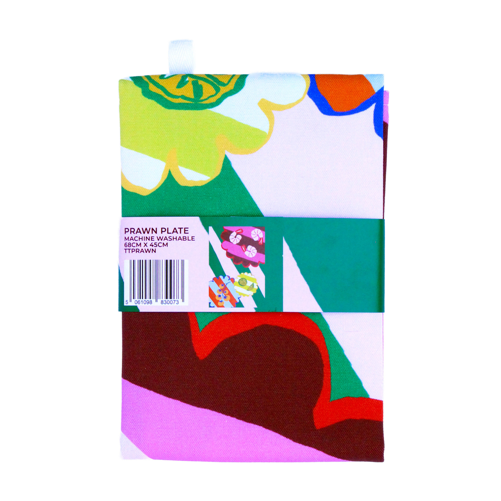 Prawn Kitchen Print Tea Towel
