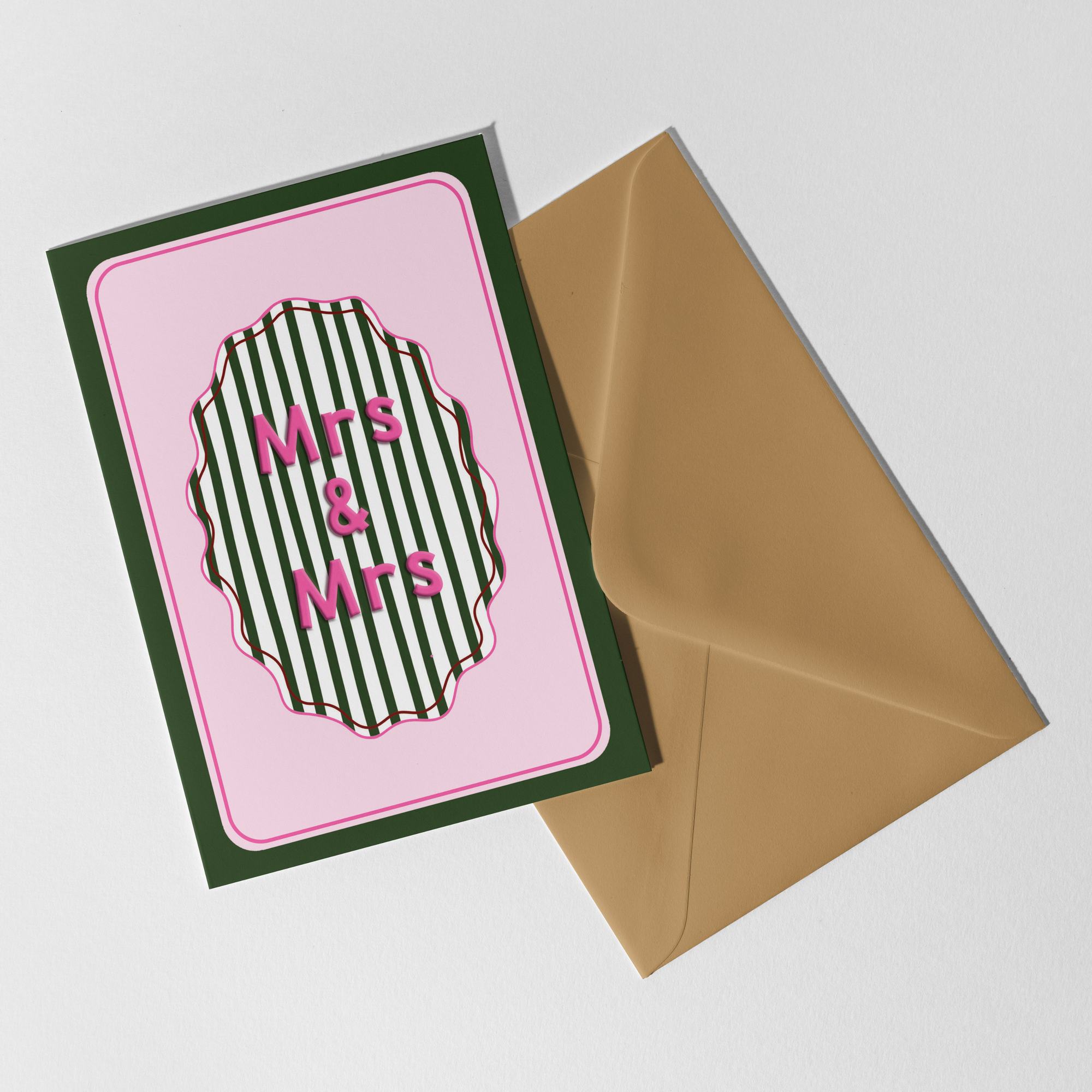 A6 Mrs & Mrs Embossed Card